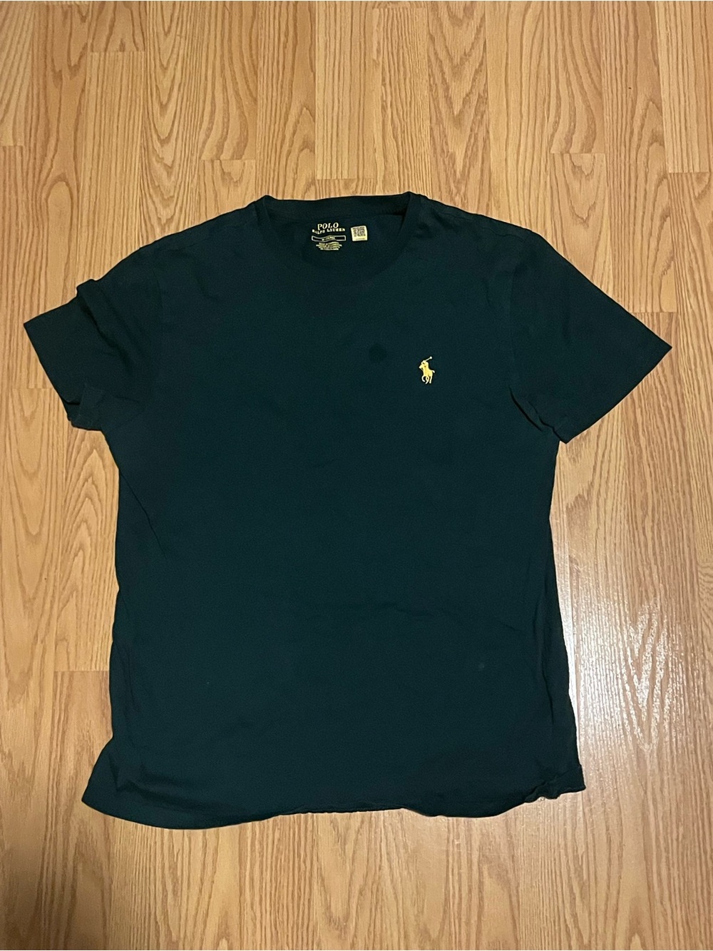Polo by Ralph Lauren Black Crewneck Tee with Yellow Pony